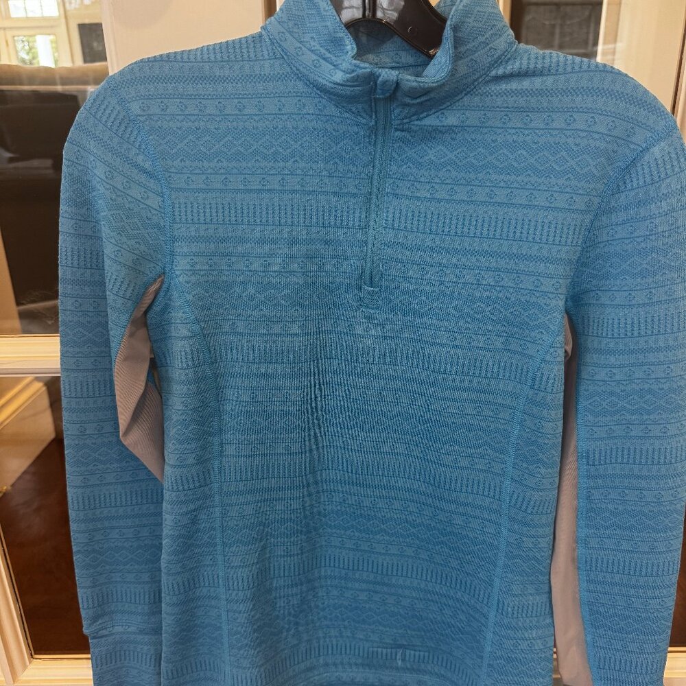 Noble Equestrian Light Blue Long Sleeve Riding Shirt, XS